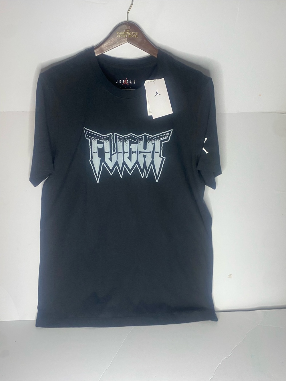 Jordan Flight Graphic Tee - Black with White Logo